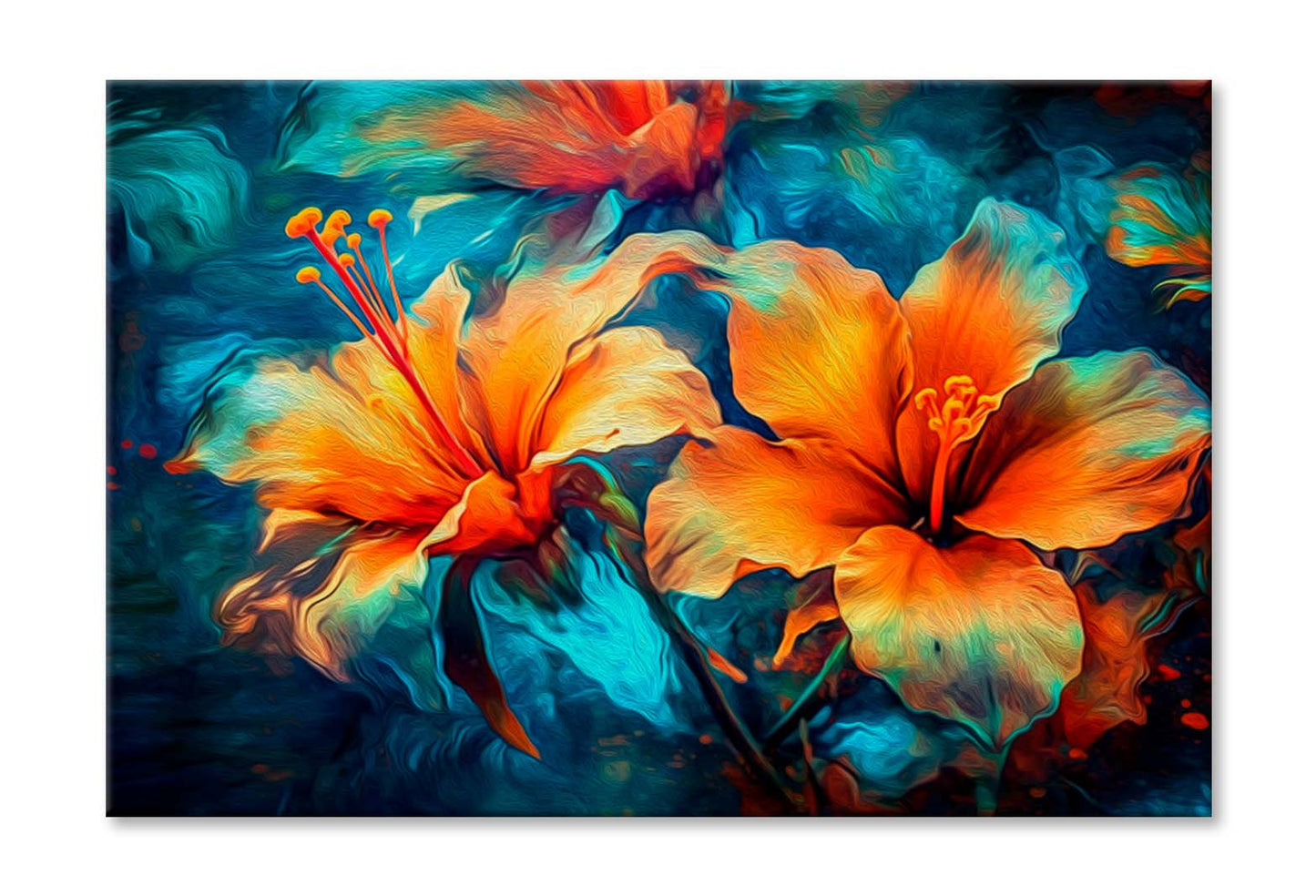 Abstract Flowers Oil Painting Wall Art Limited Edition High Quality Print