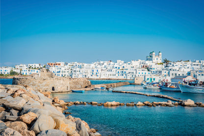 Naousa the Island of Paros Aegean Sea Greece Wall Art Decor 100% Australian Made