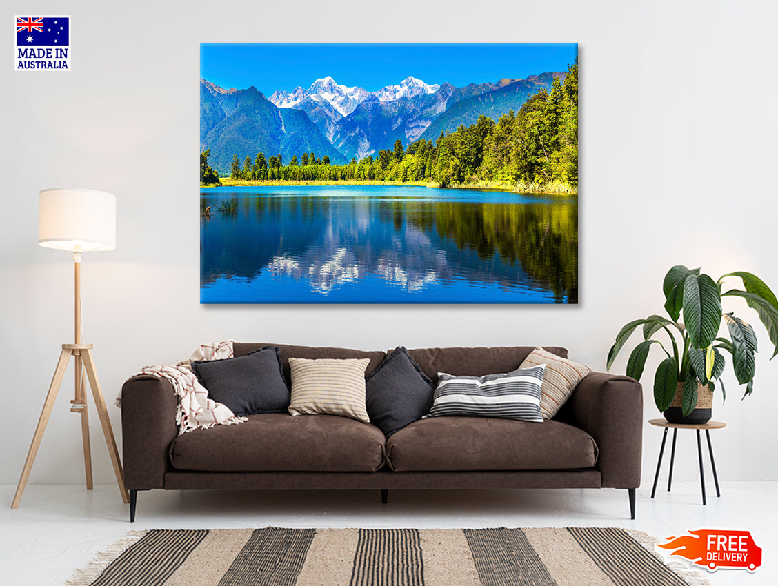 Mountain Cook with Lake Matheson Print 100% Australian Made - Bella Home Decor