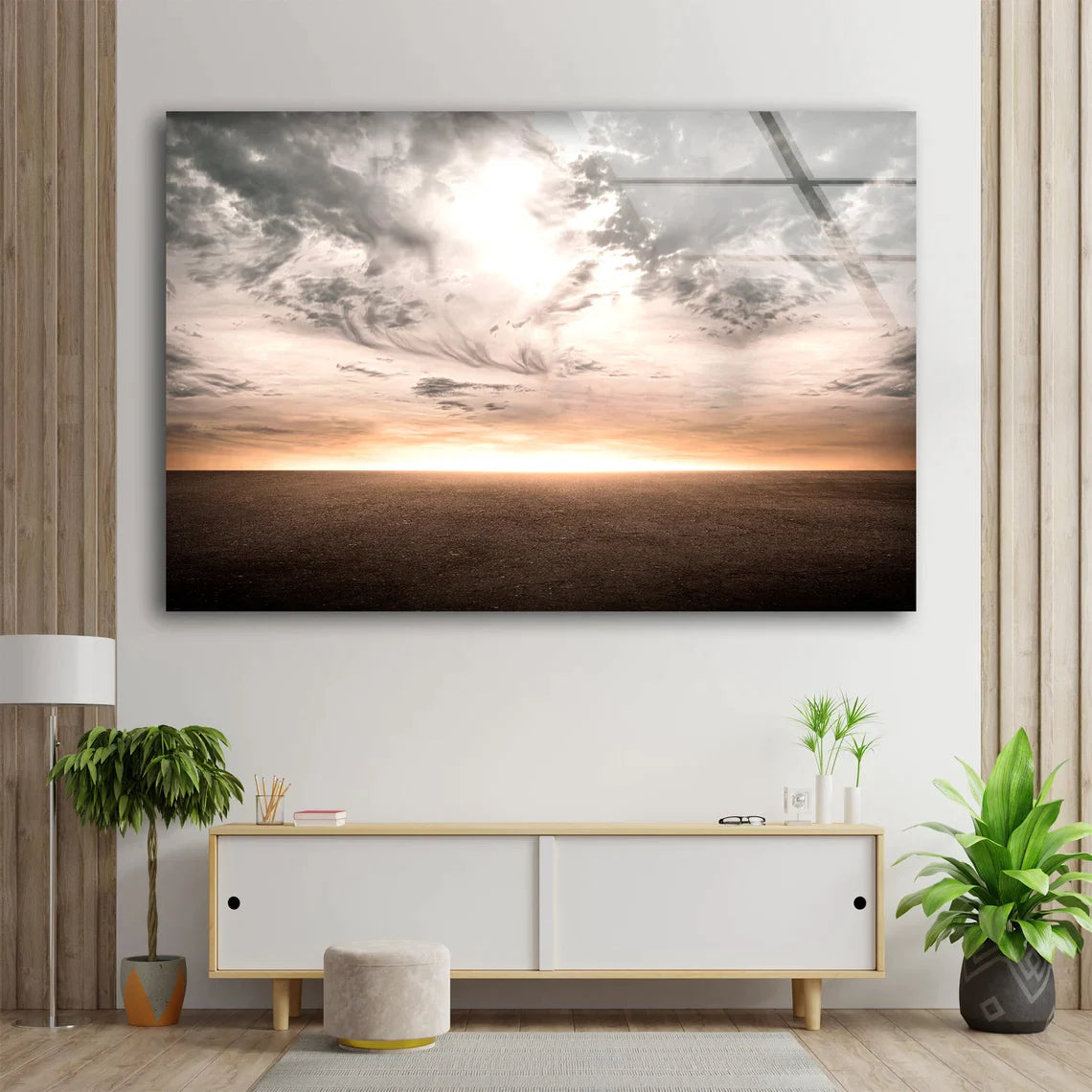 Cloudy Sky Sunset View UV Direct Aluminum Print Australian Made Quality