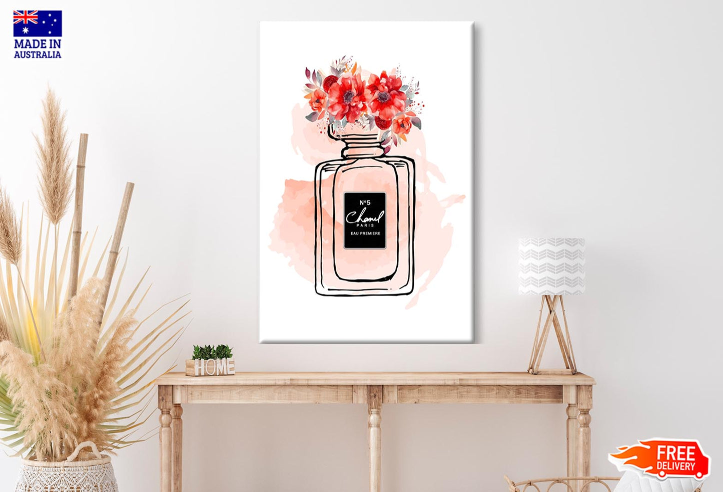 Red Black Perfume Wall Art Limited Edition High Quality Print