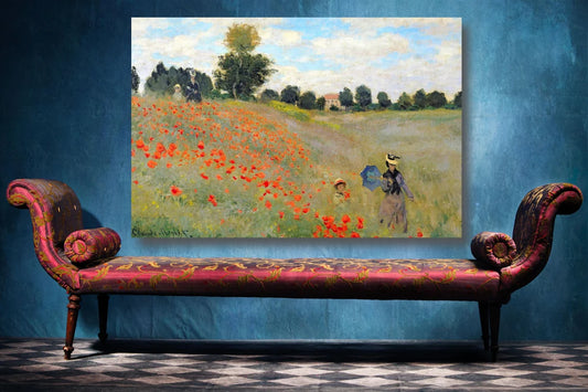 Claude Monet, Poppy Field UV Direct Aluminum Print Australian Made Quality