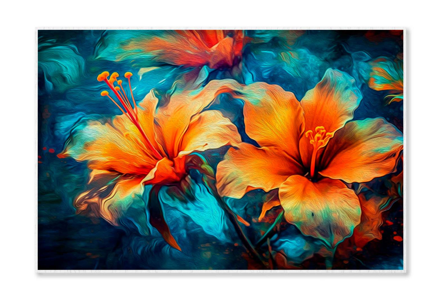 Abstract Flowers Oil Painting Wall Art Limited Edition High Quality Print