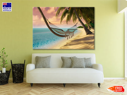 Hammock on the Beach Print 100% Australian Made - Bella Home Decor