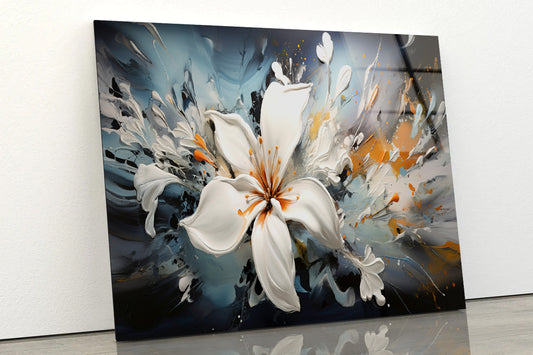 Beautiful Flowers Painting Acrylic Glass Print Tempered Glass Wall Art 100% Made in Australia Ready to Hang