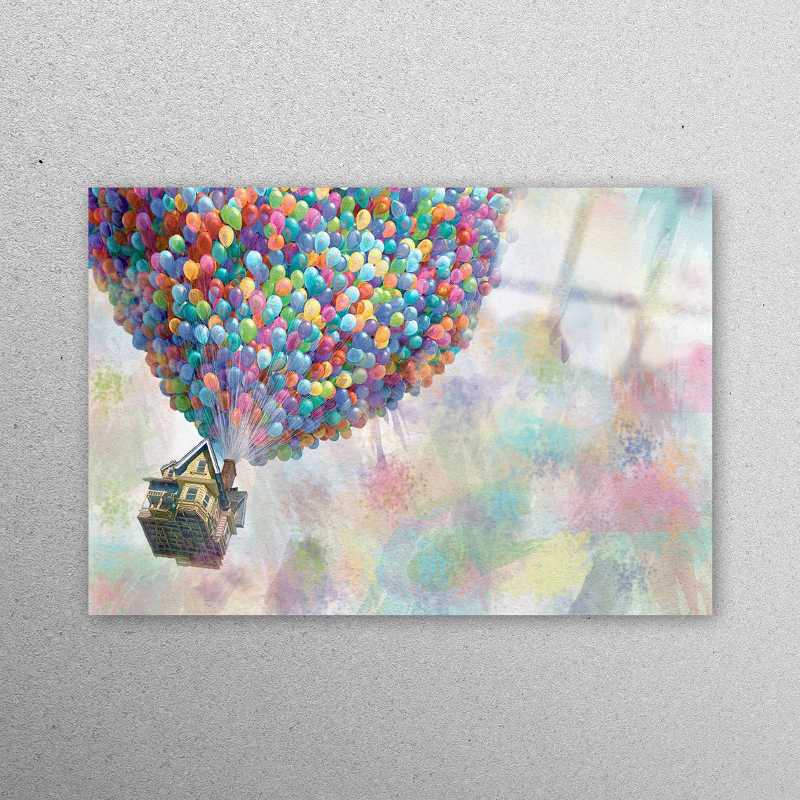 Up Movie Colorful Abstract Acrylic Glass Print Tempered Glass Wall Art 100% Made in Australia Ready to Hang