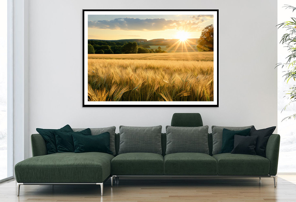 Summer with Bright and Golden Sun Meadow Home Decor Premium Quality Poster Print Choose Your Sizes - Bella Home Decor