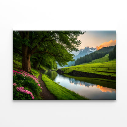 Serene River with Trees Print 100% Australian Made - Bella Home Decor