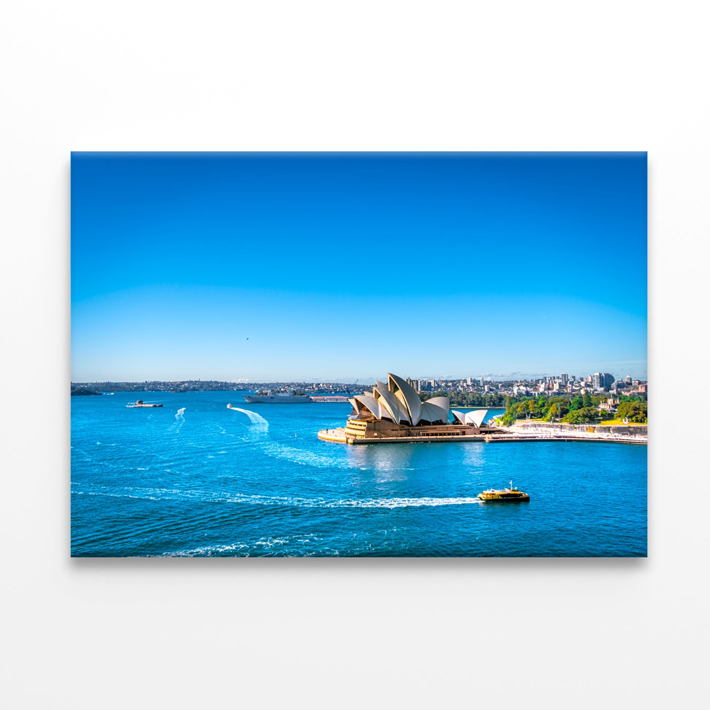 Sydney Opera House with Boats at Sunrise Wall Art Decor 100% Australian Made