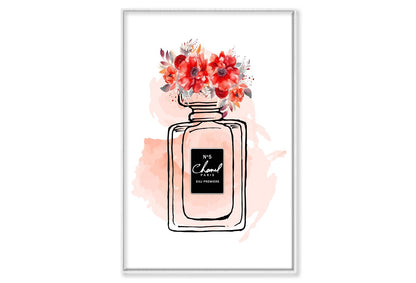 Red Black Perfume Wall Art Limited Edition High Quality Print Canvas Box Framed White