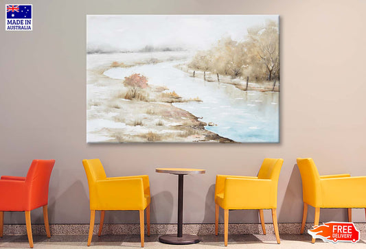 A Natural Scenery, River, Painting Wall Art Limited Edition High Quality Print