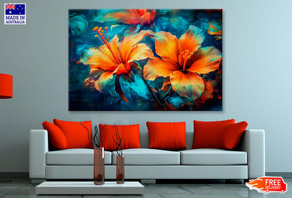 Abstract Flowers Oil Painting Wall Art Limited Edition High Quality Print