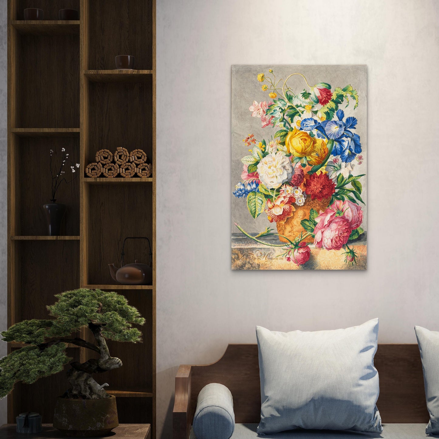 Floral Still Life Dutch Vintage Painting 40x60cm Metal Print Ready to Hang