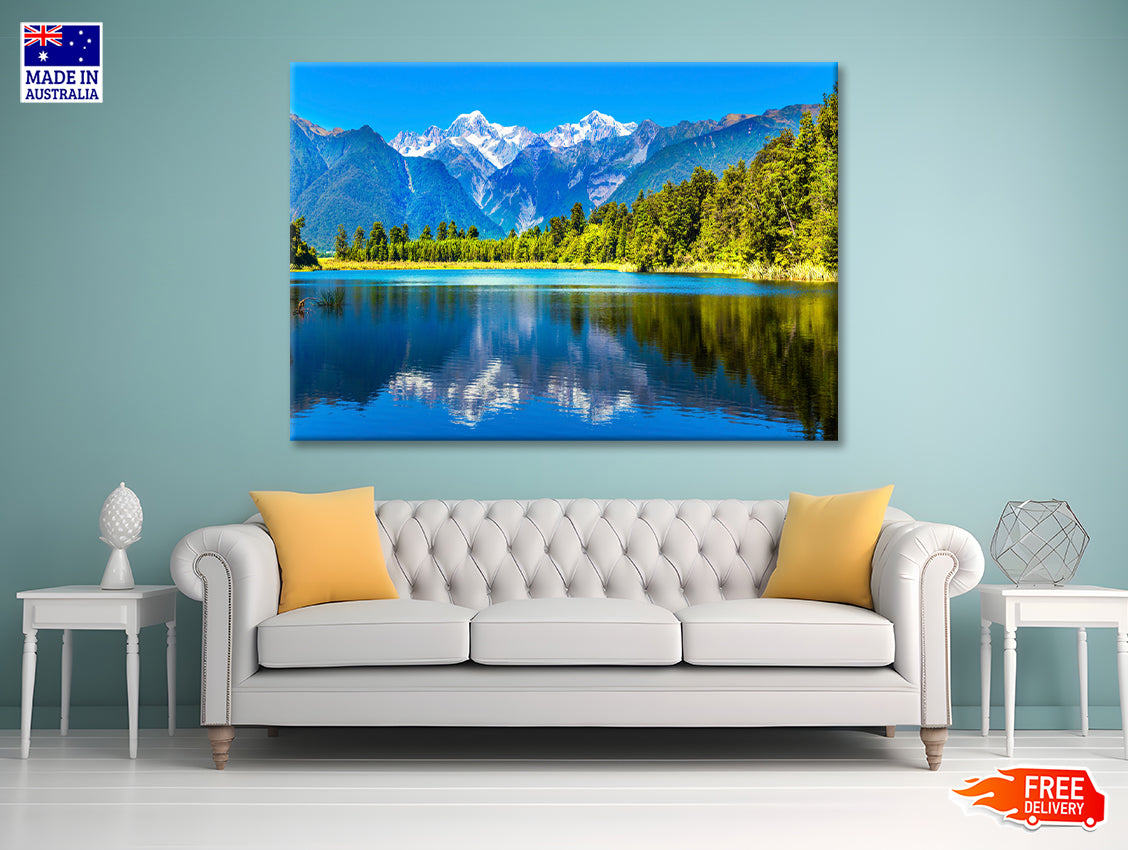 Mountain Cook with Lake Matheson Print 100% Australian Made - Bella Home Decor