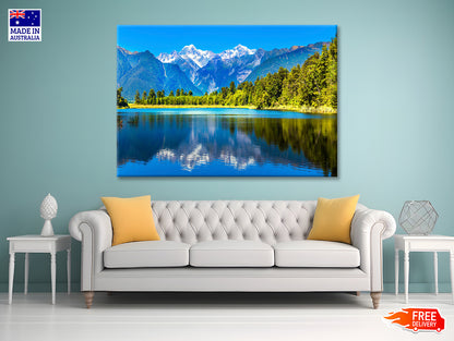 Mountain Cook with Lake Matheson Print 100% Australian Made - Bella Home Decor