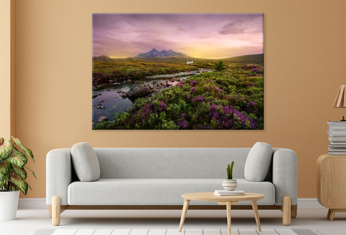 Sunset over Scottish Highlands Wall Art Decor 100% Australian Made - Bella Home Decor