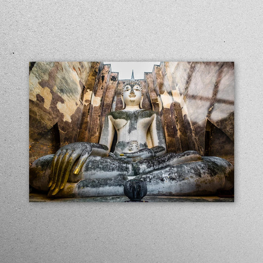 Buddha Statue Wall Art Acrylic Glass Print Tempered Glass Wall Art 100% Made in Australia Ready to Hang