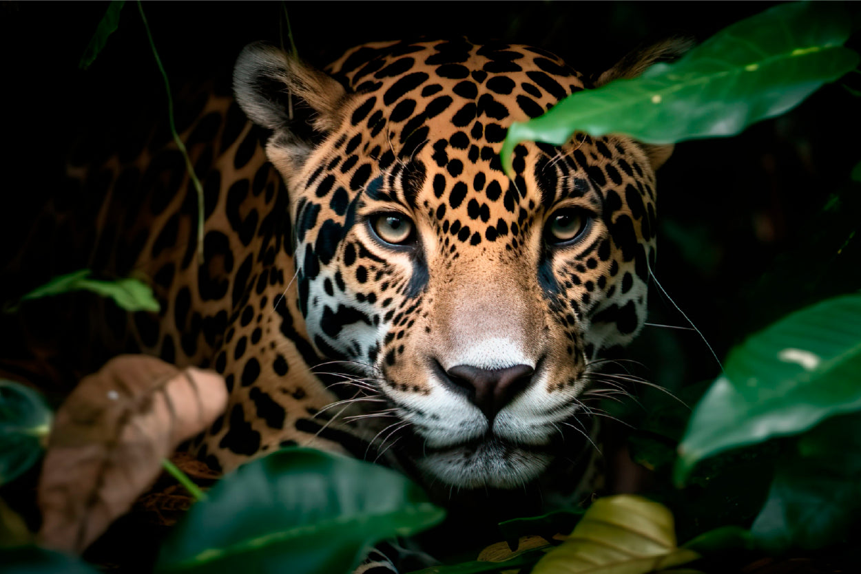 Blue Eye Camouflage Jaguar Forest Wall Art Decor 100% Australian Made