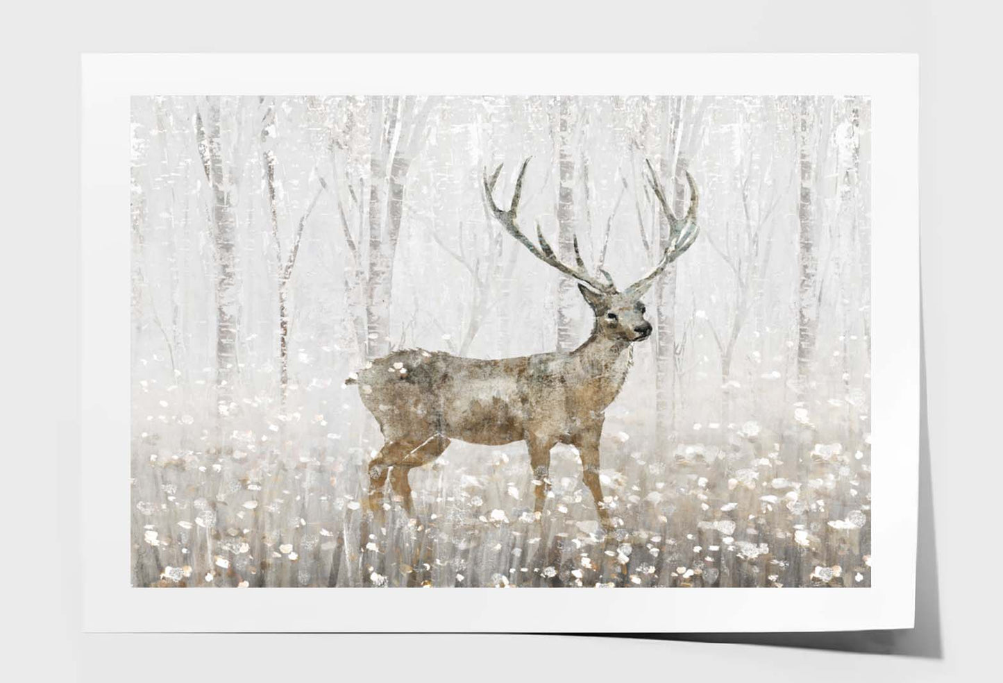 Deer Abstract Oil Painting Wall Art Limited Edition High Quality Print