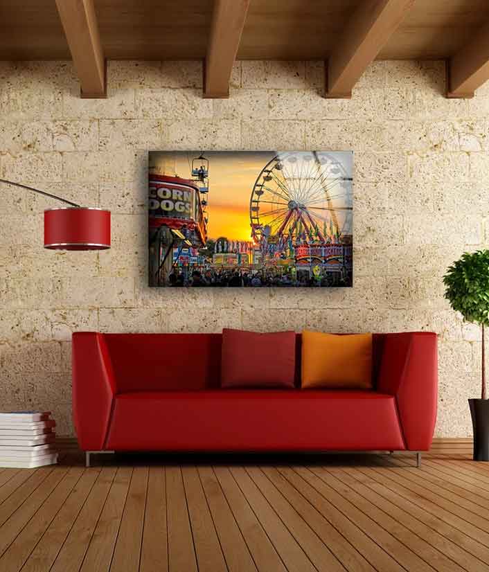 Circus Sunset View UV Direct Aluminum Print Australian Made Quality