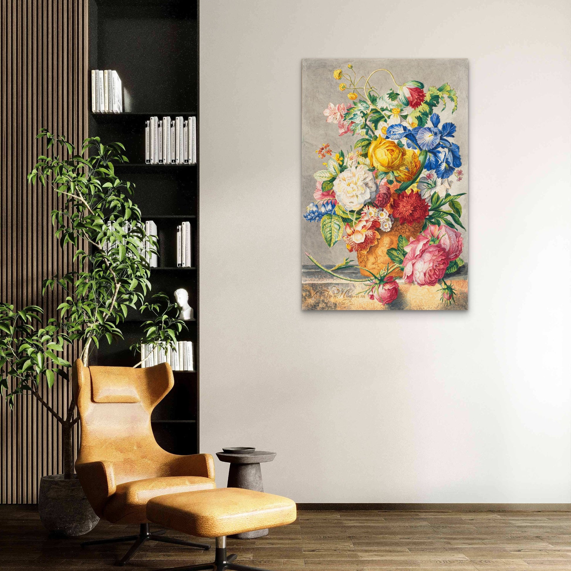 Floral Still Life Dutch Vintage Painting 60x90cm Metal Print Ready to Hang - Bella Home Decor