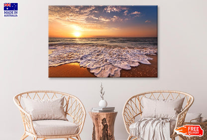 Beautiful Tropical Sunrise on The Beach Wall Art Decor 100% Australian Made