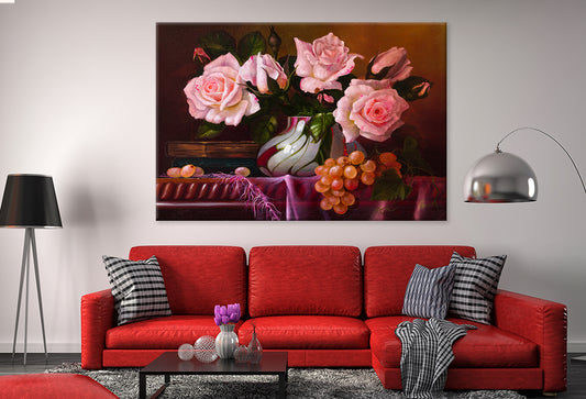 Oil Painting of Roses Still Life Wall Art Decor 100% Australian Made