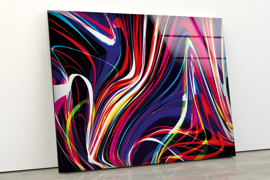 Red White & Blue Lines UV Direct Aluminum Print Australian Made Quality