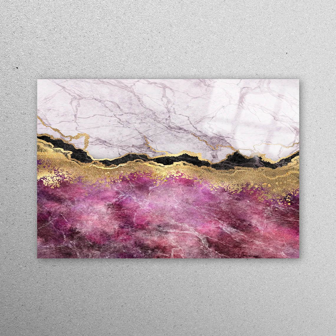 Pink And Gold Marble Wall Art Acrylic Glass Print Tempered Glass Wall Art 100% Made in Australia Ready to Hang