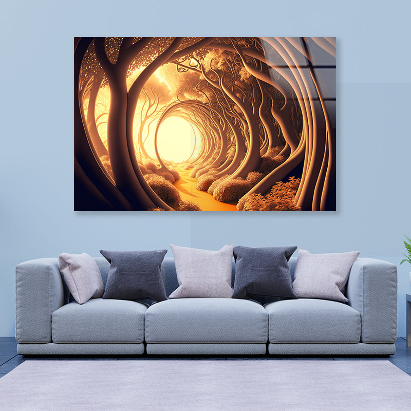 Close-Up of a Trees Acrylic Glass Print Tempered Glass Wall Art 100% Made in Australia Ready to Hang - Bella Home Decor