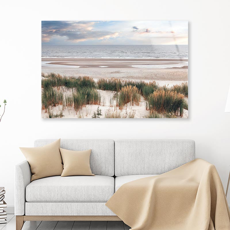 Dune Landscape on The North Sea Beach Acrylic Glass Print Tempered Glass Wall Art 100% Made in Australia Ready to Hang