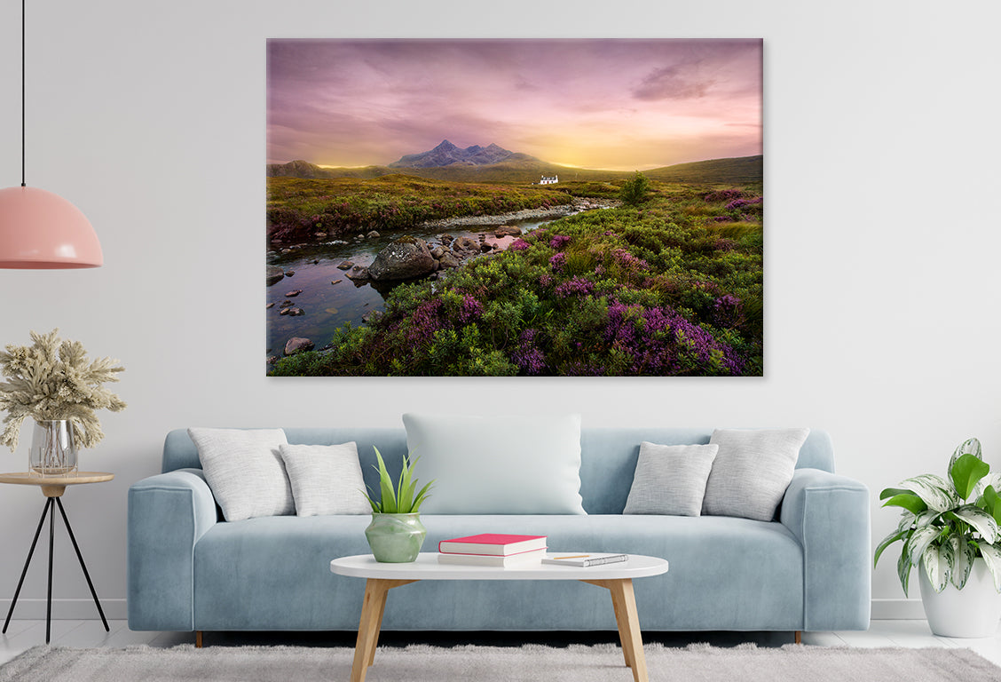 Sunset over Scottish Highlands Wall Art Decor 100% Australian Made - Bella Home Decor
