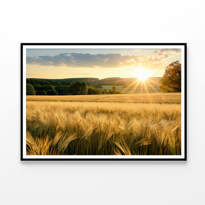 Summer with Bright and Golden Sun Meadow Home Decor Premium Quality Poster Print Choose Your Sizes - Bella Home Decor
