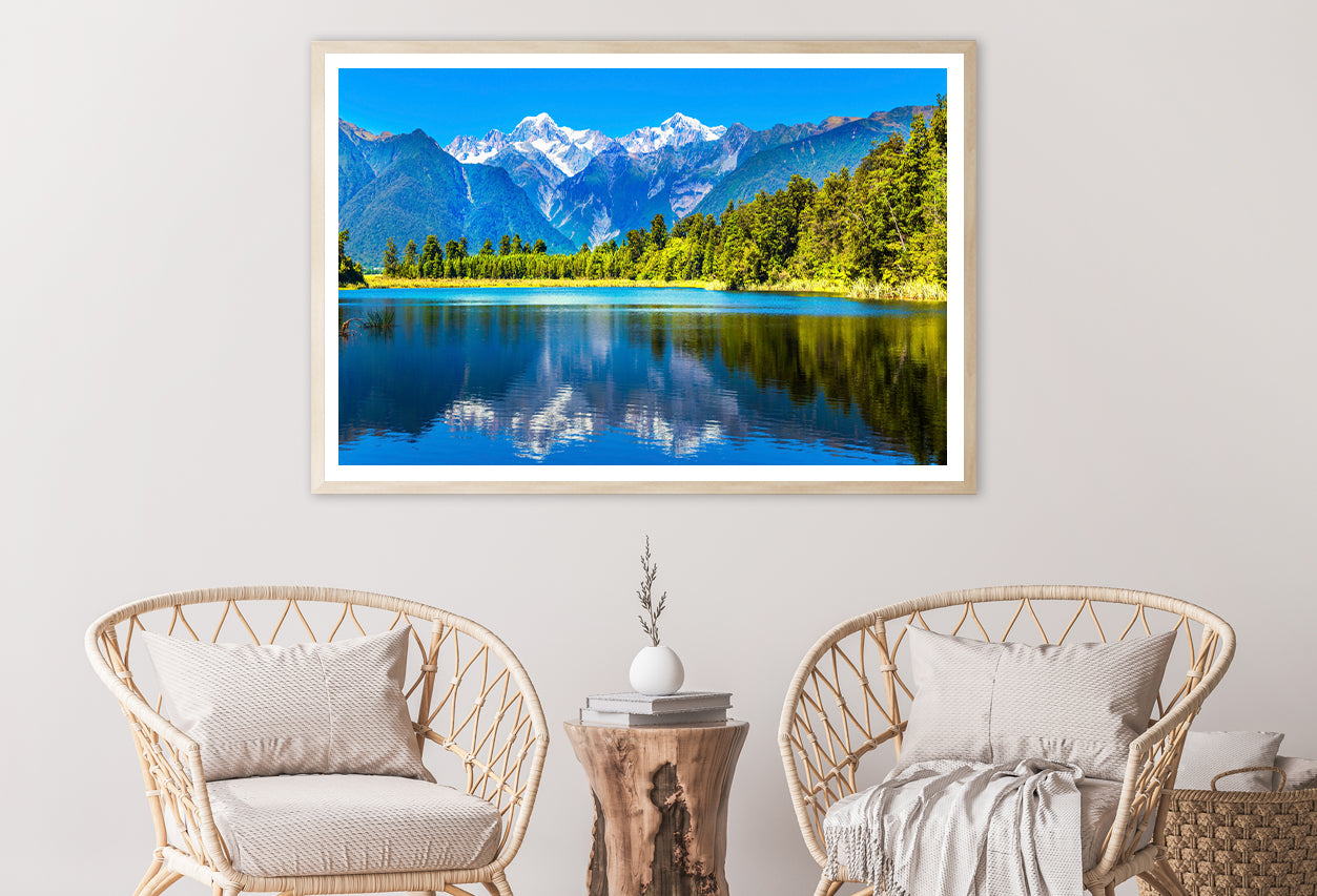 Mountain Cook with Lake Matheson Home Decor Premium Quality Poster Print Choose Your Sizes