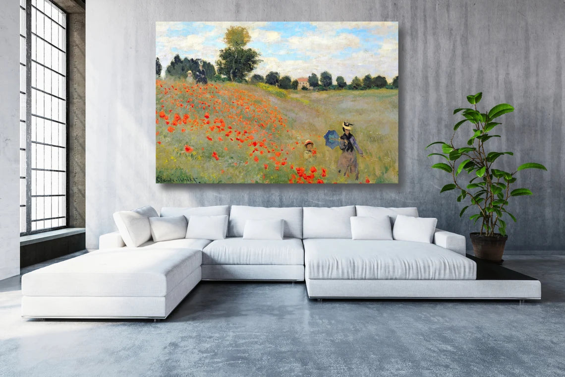 Claude Monet, Poppy Field UV Direct Aluminum Print Australian Made Quality