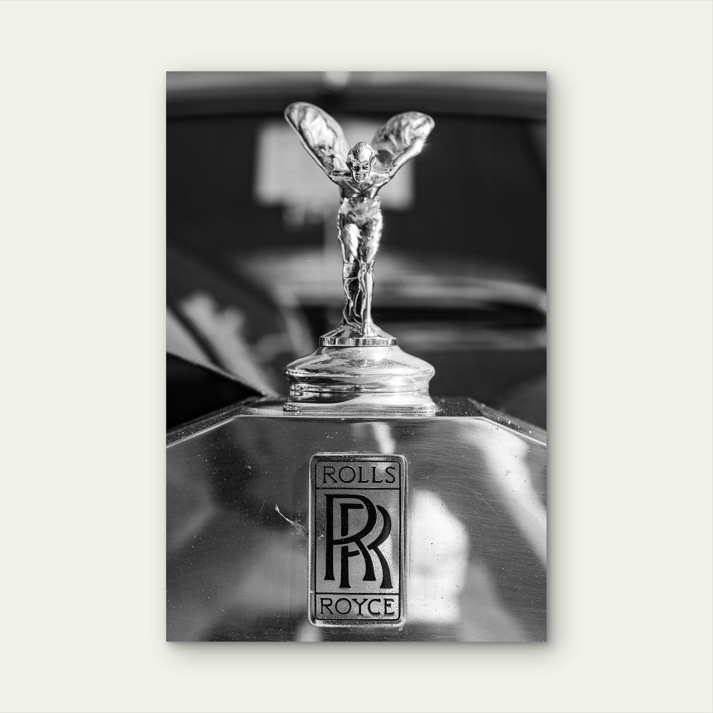 Iconic Spirit Of Ecstasy Rolls Royce 60x90cm Metal Print Ready to Hang