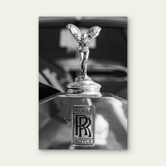 Iconic Spirit Of Ecstasy Rolls Royce 60x90cm Metal Print Ready to Hang