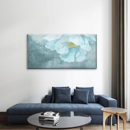 Light Blue Peony Flower Blossom Wall Art Canvas Office Home Framed 120x60cm