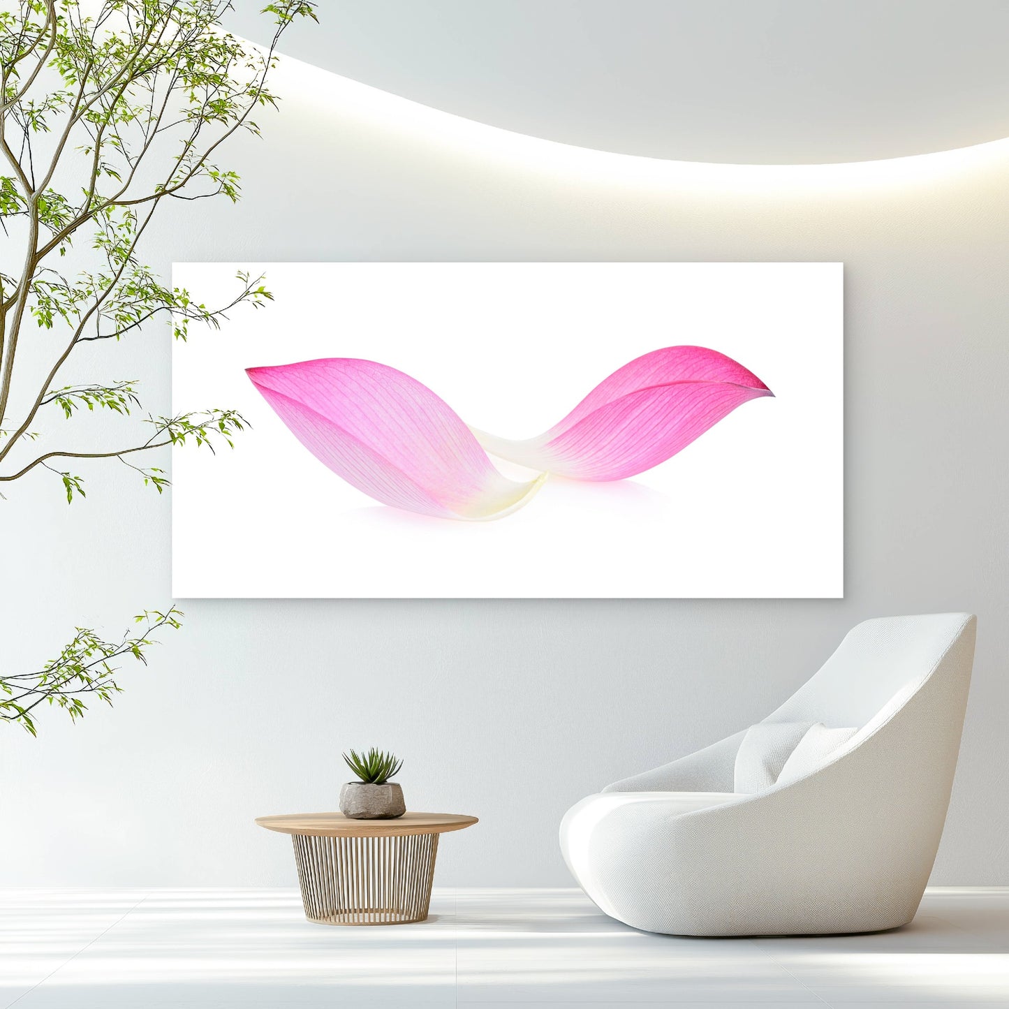 Pink Lotus Petals Floating Wall Art Canvas Office Home Room Framed 120x60cm