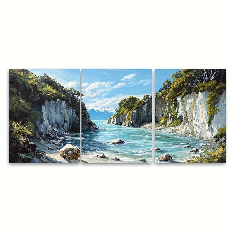 3pcs Cathedral Cove Travel Beach Metal Print Ready to Hang Art