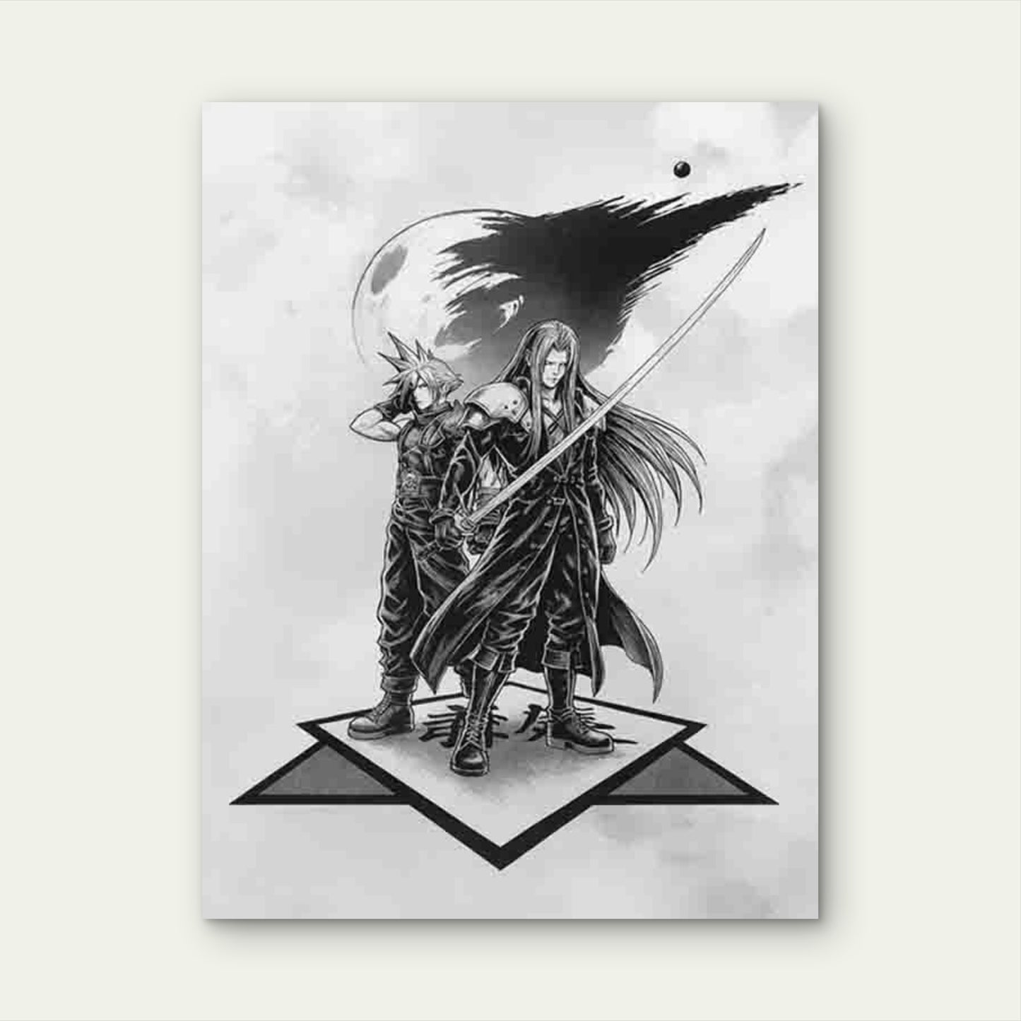 Final Fantasy Artwork Modern Retro 40x60cm Metal Print Ready to Hang - Bella Home Decor
