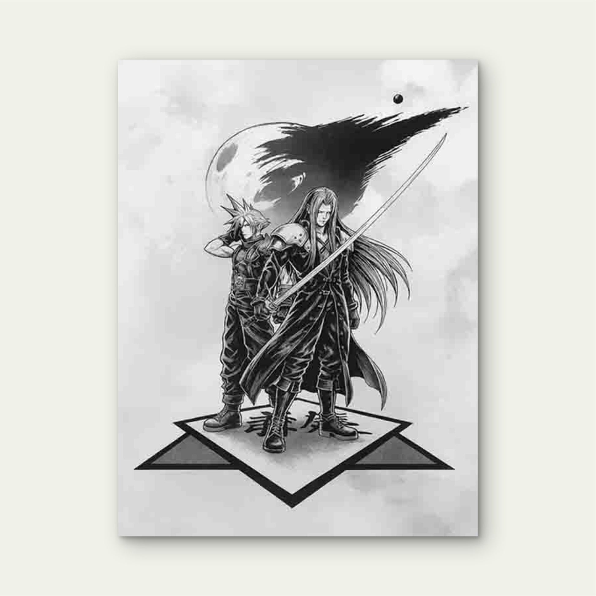 Final Fantasy Artwork Modern Retro 40x60cm Metal Print Ready to Hang - Bella Home Decor