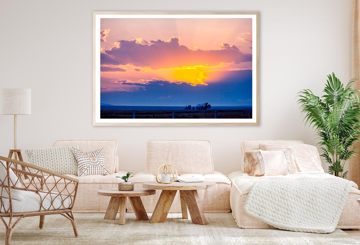 Grassland at Sunset Home Decor Premium Quality Poster Print Choose Your Sizes