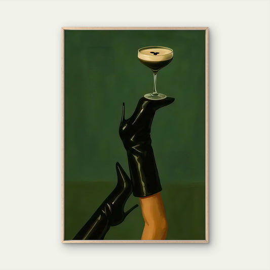 Vintage Female Leg with Luxury Black High-Heel Shoe Fashion Home Decor Premium Quality Poster Print Choose Your Sizes