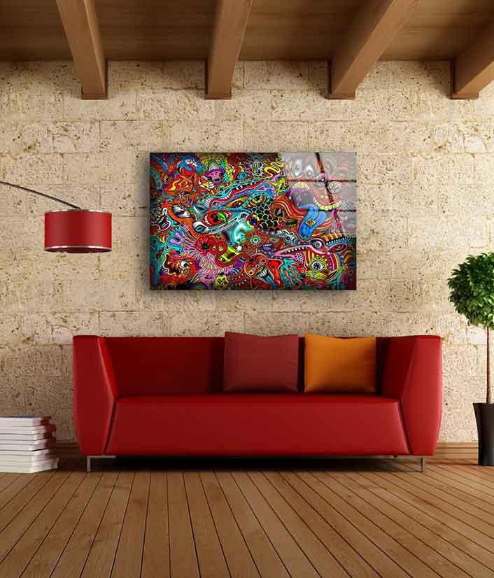 Cartoon Abstract Design UV Direct Aluminum Print Australian Made Quality