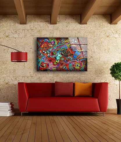 Cartoon Abstract Design UV Direct Aluminum Print Australian Made Quality