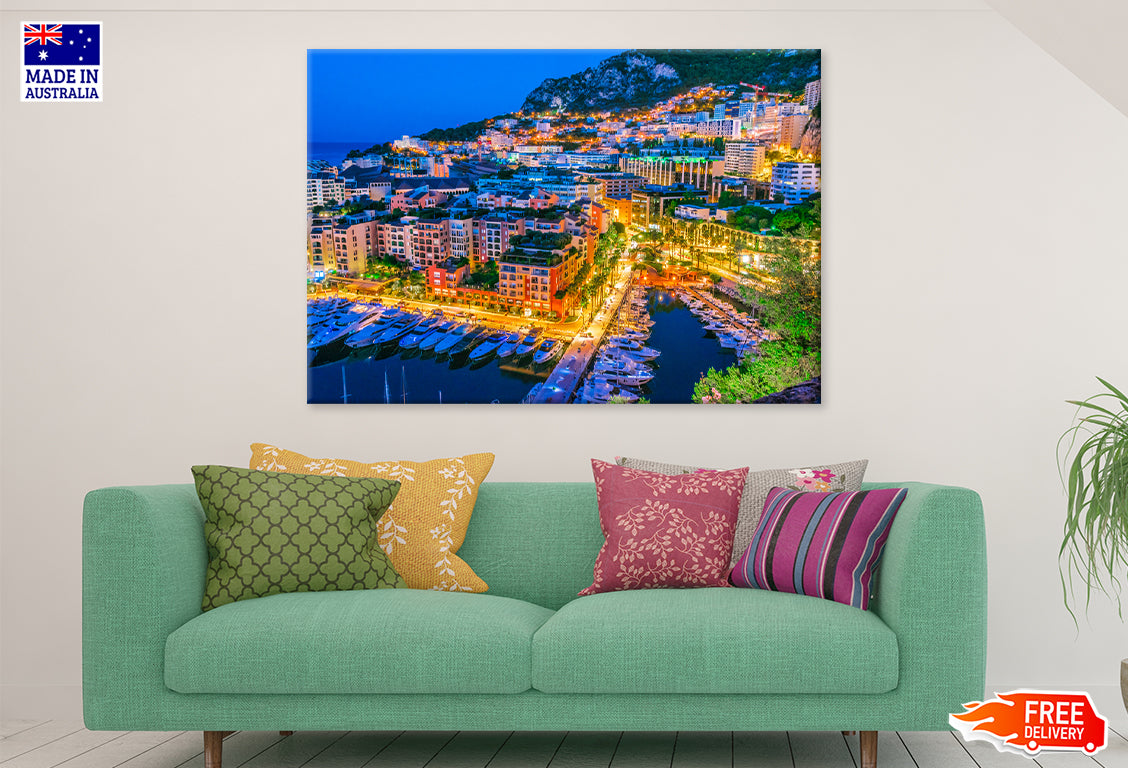 City of Monaco French Riviera Print 100% Australian Made