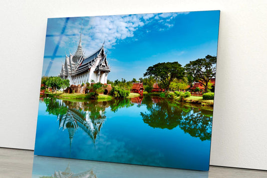 Sanphet Prasat Palace, Ancient City, Bangkok, Thailand Acrylic Glass Print Tempered Glass Wall Art 100% Made in Australia Ready to Hang