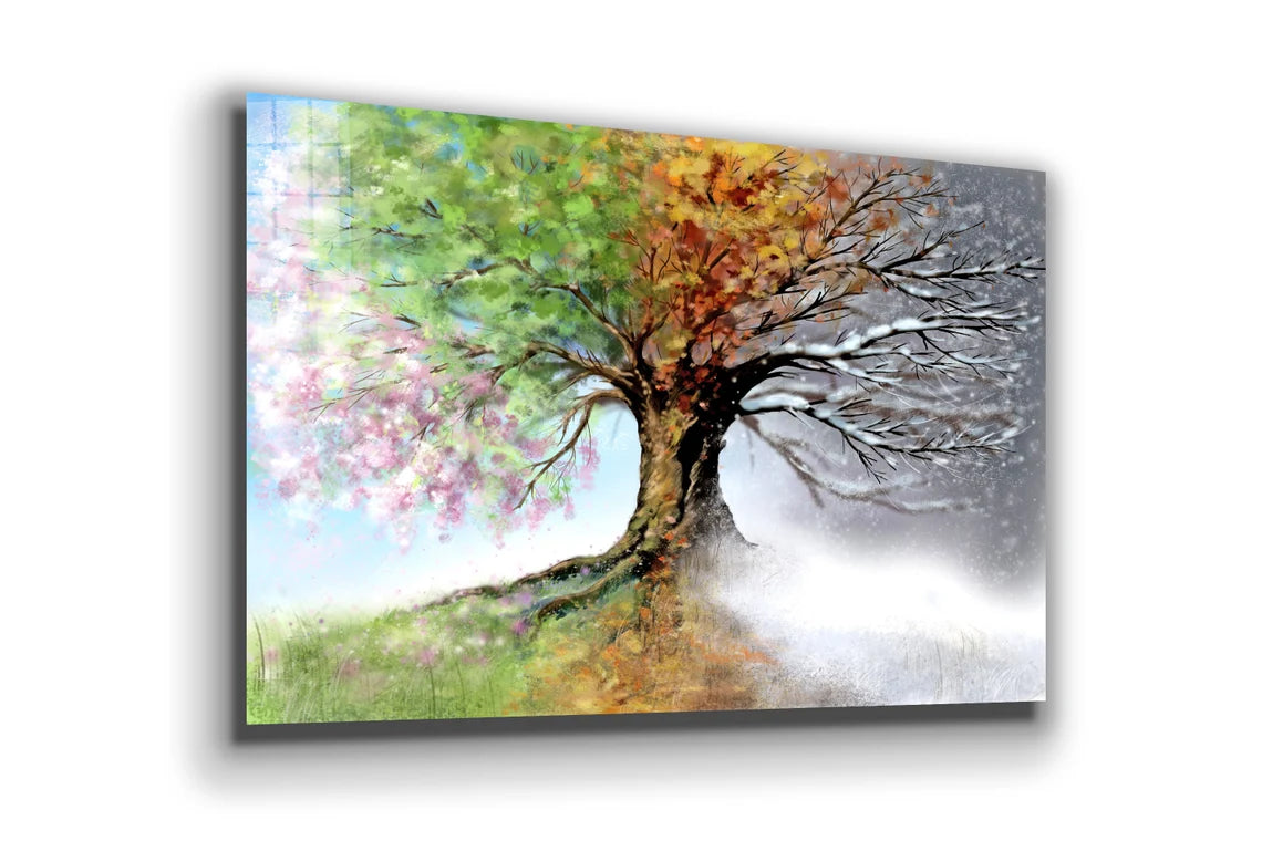 Seasonal Tree Painting UV Direct Aluminum Print Australian Made Quality