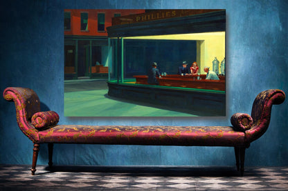 Edward Hopper, Nighthawks UV Direct Aluminum Print Australian Made Quality